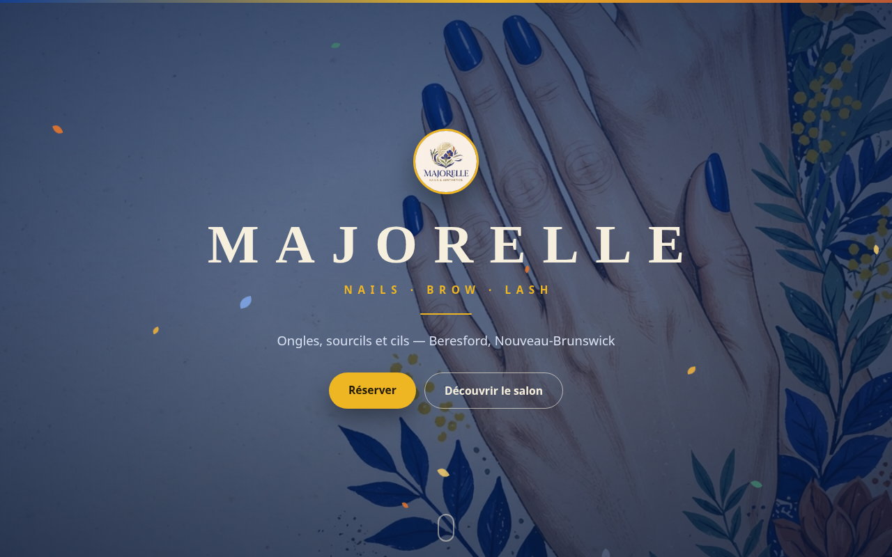 Majorelle Nails Brow and Lash — site réalisé par Nayzak