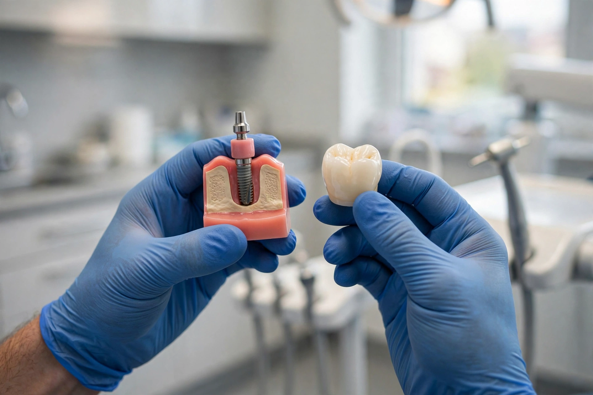 Implants et couronnes